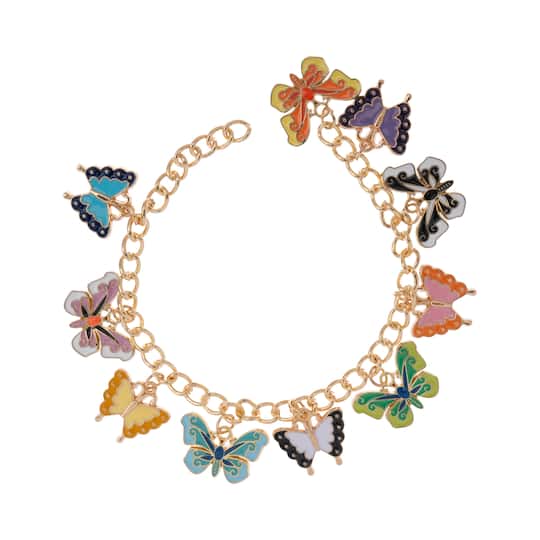 Mixed Enamel Metal Butterfly Charms, 10ct. by Bead Landing™